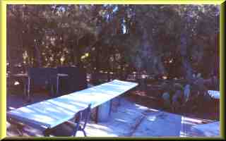 Shaded picnic area.