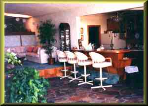 Bar Area with Living Room to left.