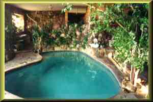 Inside Pool with Main Bath in background.